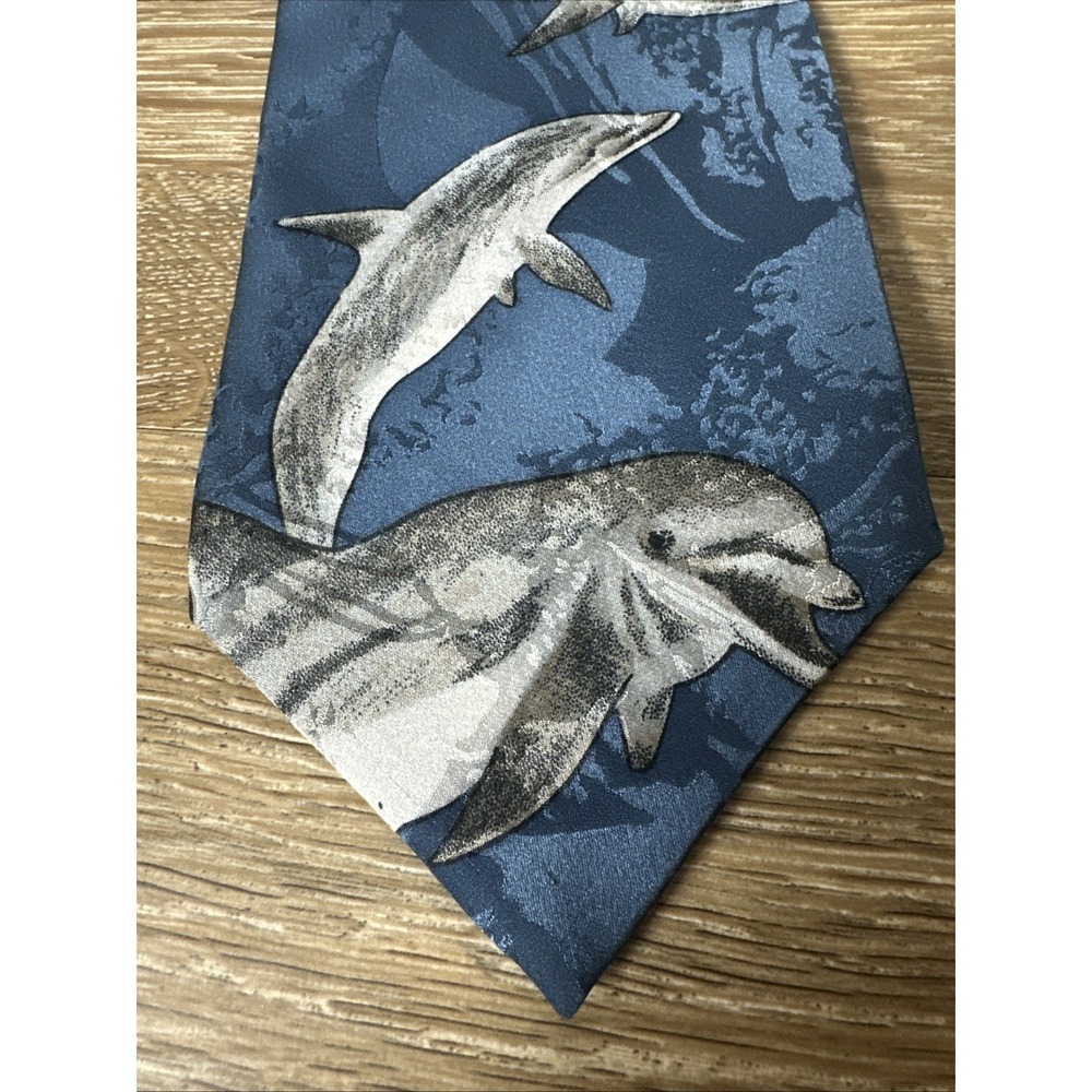 Endangered Species Bottlenose Dolphin Collectible Novelty Neck Tie 100% Silk